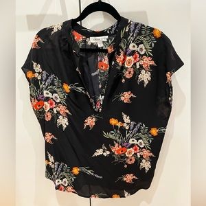 Amour Vert floral silk top